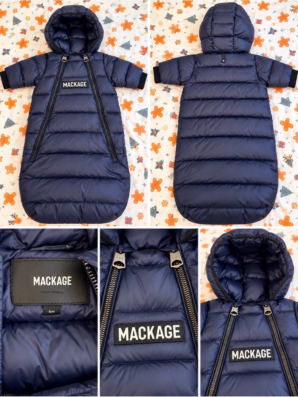 Mackage Kids Navy Hooded Down Sleep Sack - Dark Blue